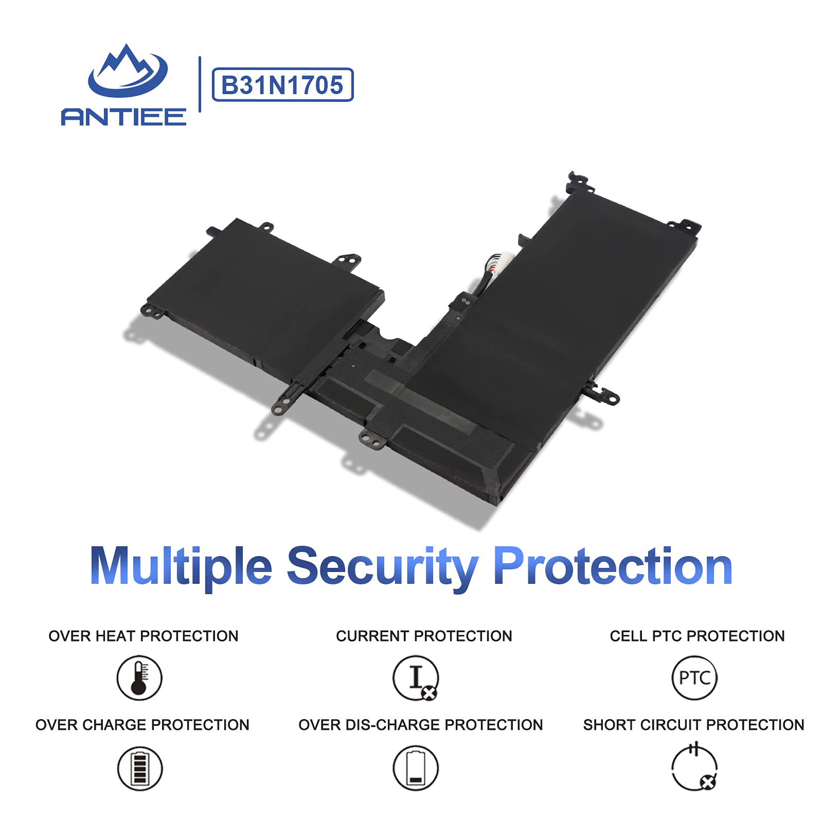 ANTIEE New B31N1705 Laptop Batería Compatible with ASUS VivoBook Flip 14 TP410 TP410U TP410UA TP410UF TP410UR TP410UAR ZenBook Flip 14 UX460UA Series Notebook 3ICP5/57/80 11.52V 42Wh 3653mAh