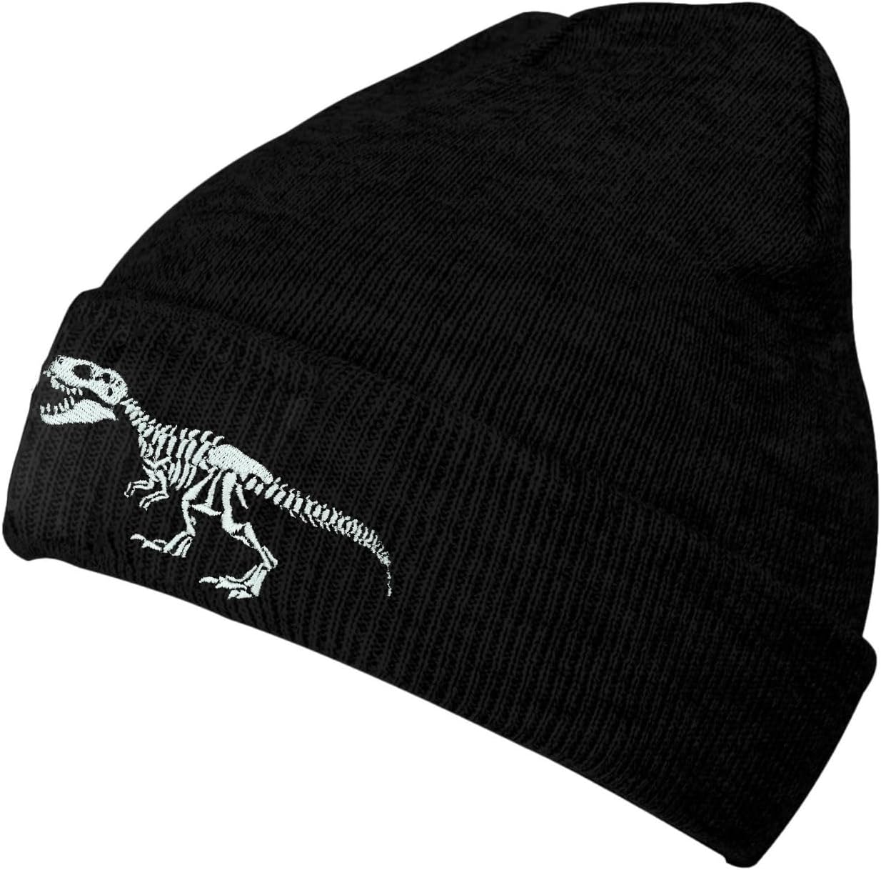 Black Beanie Hat for Men Women Embroidered Knit Winter Beanies Cap