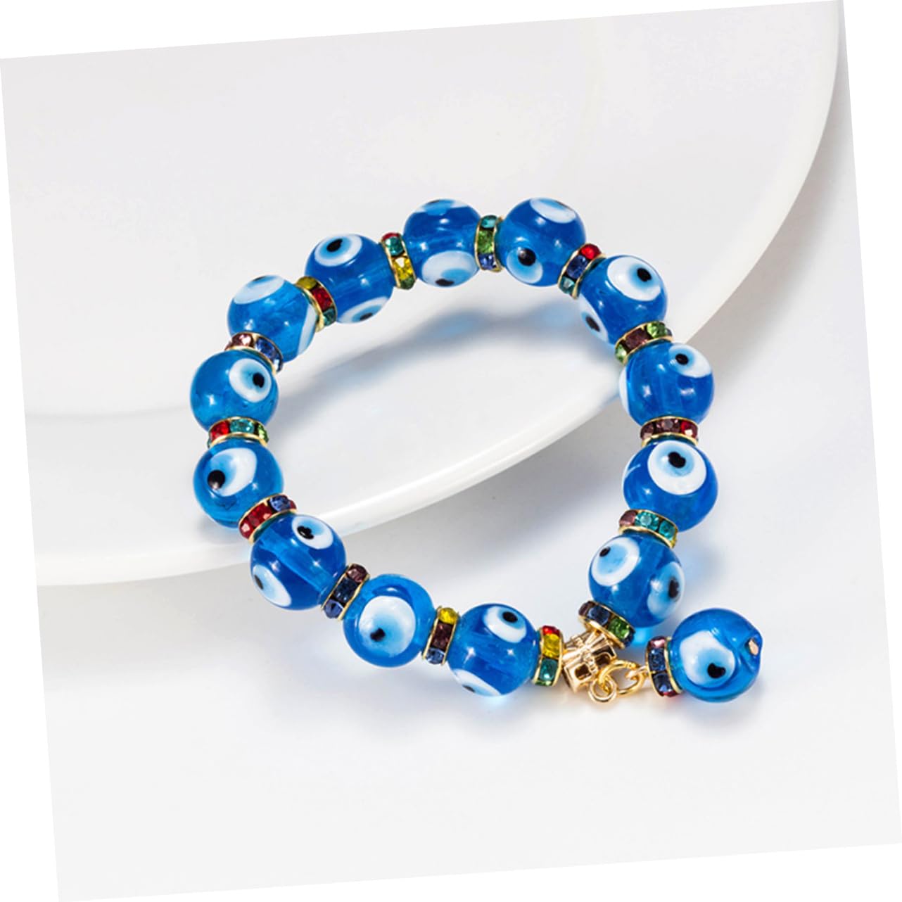 VALICLUD 5piezas Brazalete Evil Eye Para Mujer Joyería De Pulsera Turca De Cuentas Azules Amuleto De Protección Para Cumpleaños y Eventos Especiales