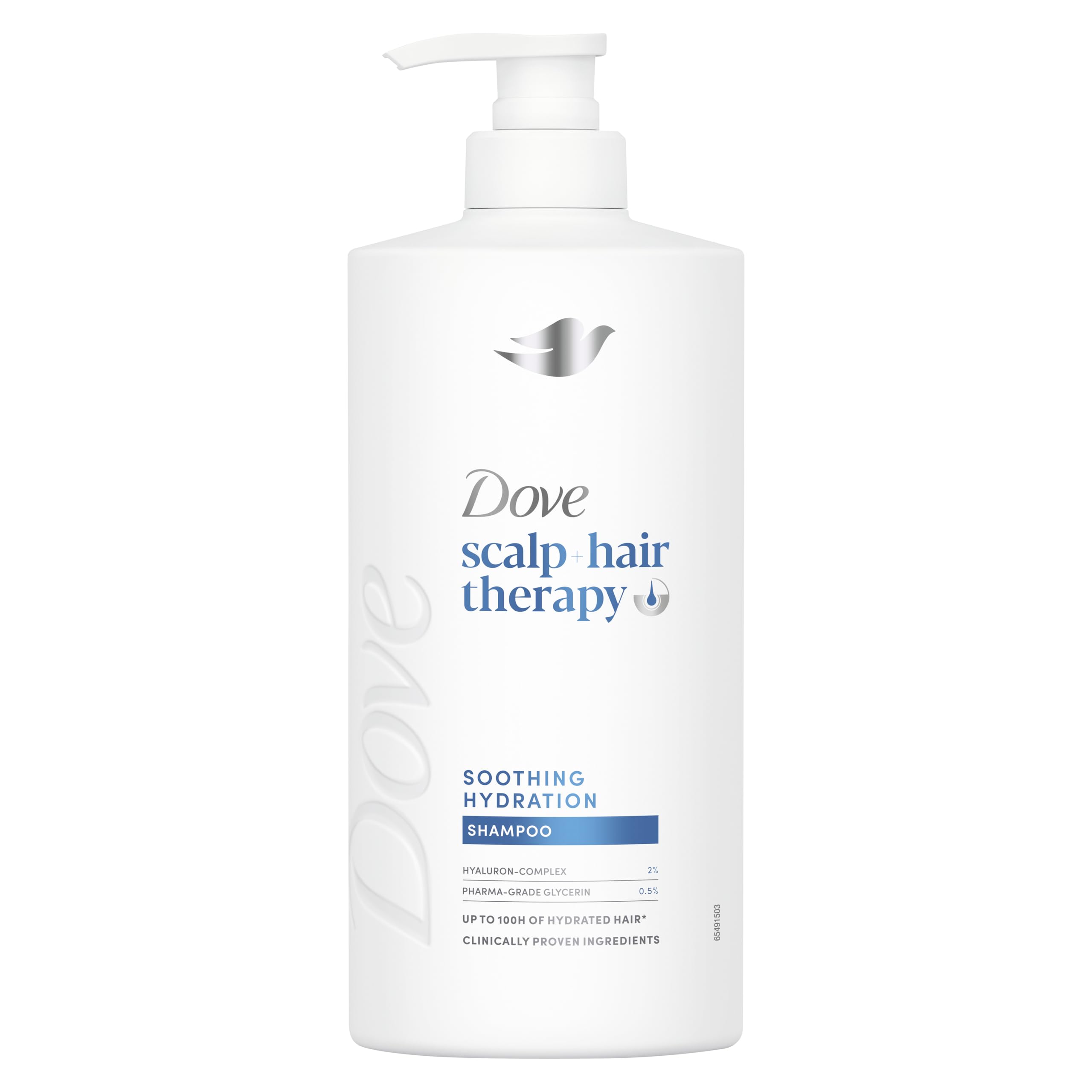 Dove Scalp + Hair Therapy Soothing Hydration Shampoo hair care with Hyaluron-Complex and Pharma-Grade Glycerin for up to 100 hours of hydrated hair* 700 ml