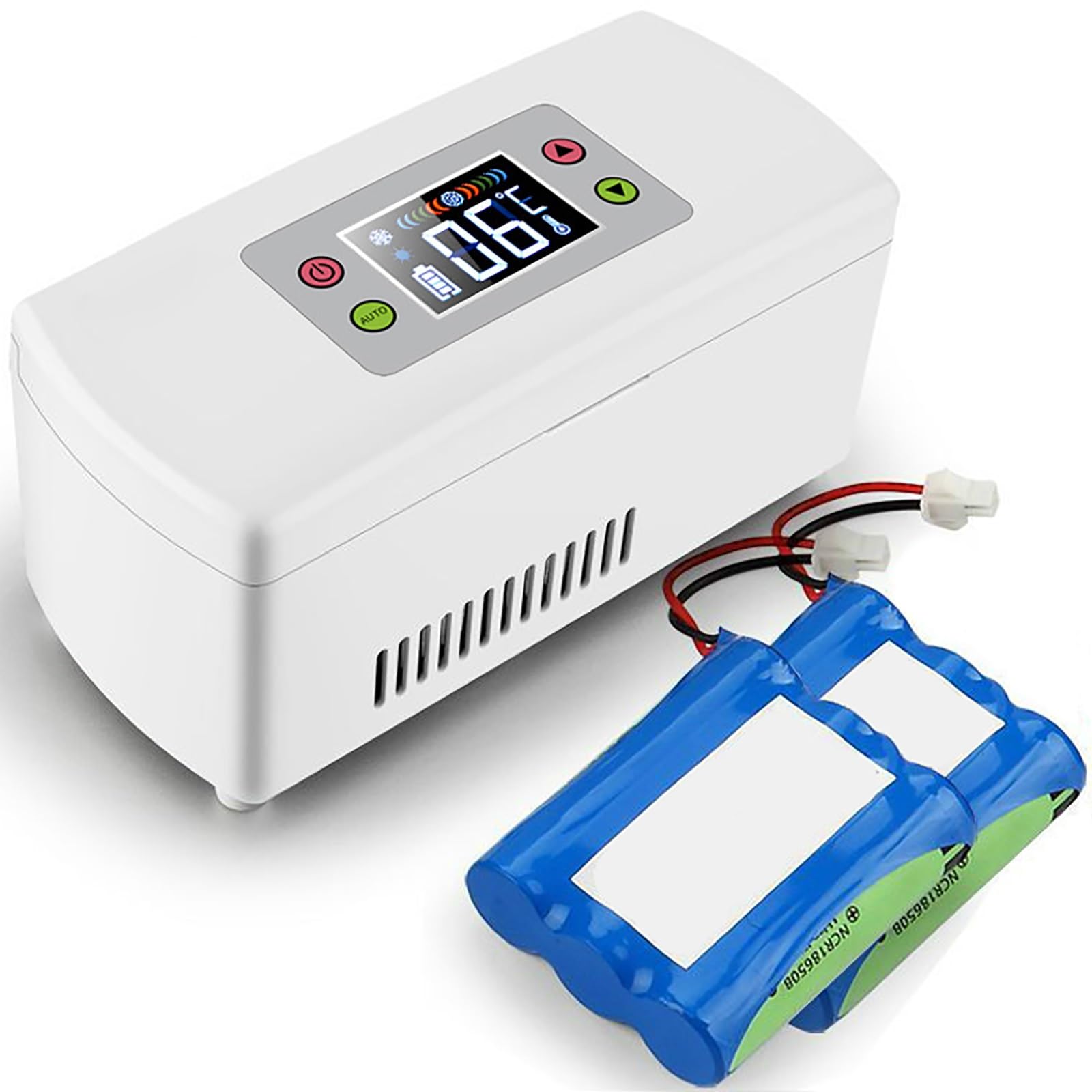 Nevera Medicamentos Portatil para Refrigerador de Diabetes Nevera Insulina Viaje, Mini Refrigerador para Medicamentos de 2-8 ℃ Nevera Portatil Insulina (Size : Lithium Battery x 2)