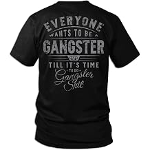 Savage Tacticians Men's Graphic Tee, Gangster Streetwear Shirt | Street Inspired Print, 60/40 Cotton-Polyester Blend, Casual & Outdoor Wear, Black Machine Washable, Preshrunk, Breathable