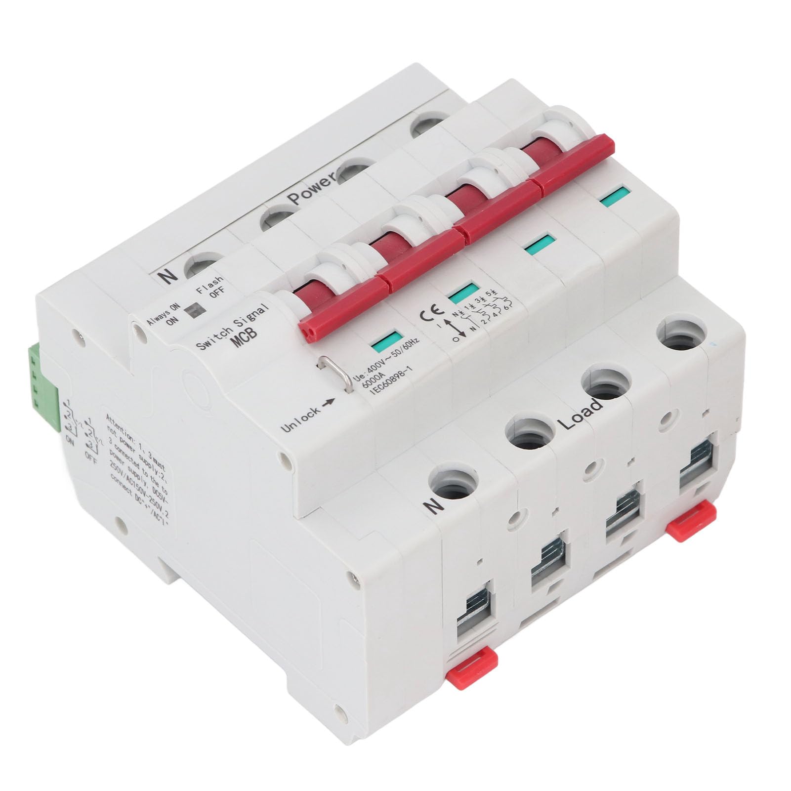AUNMAS Interruptor Automático Inteligente 4P Miniatura AC400V, para (63A)