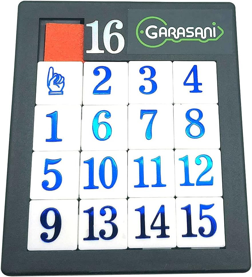 Number Slide Puzzle Brain Teaser IQ Game - Pack of 1 (15 Number 1Pcs)