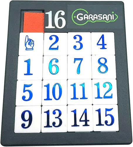 Number Slide Puzzle Brain Teaser IQ Juego - Paquete de 1 (15 números, 1 unidad)