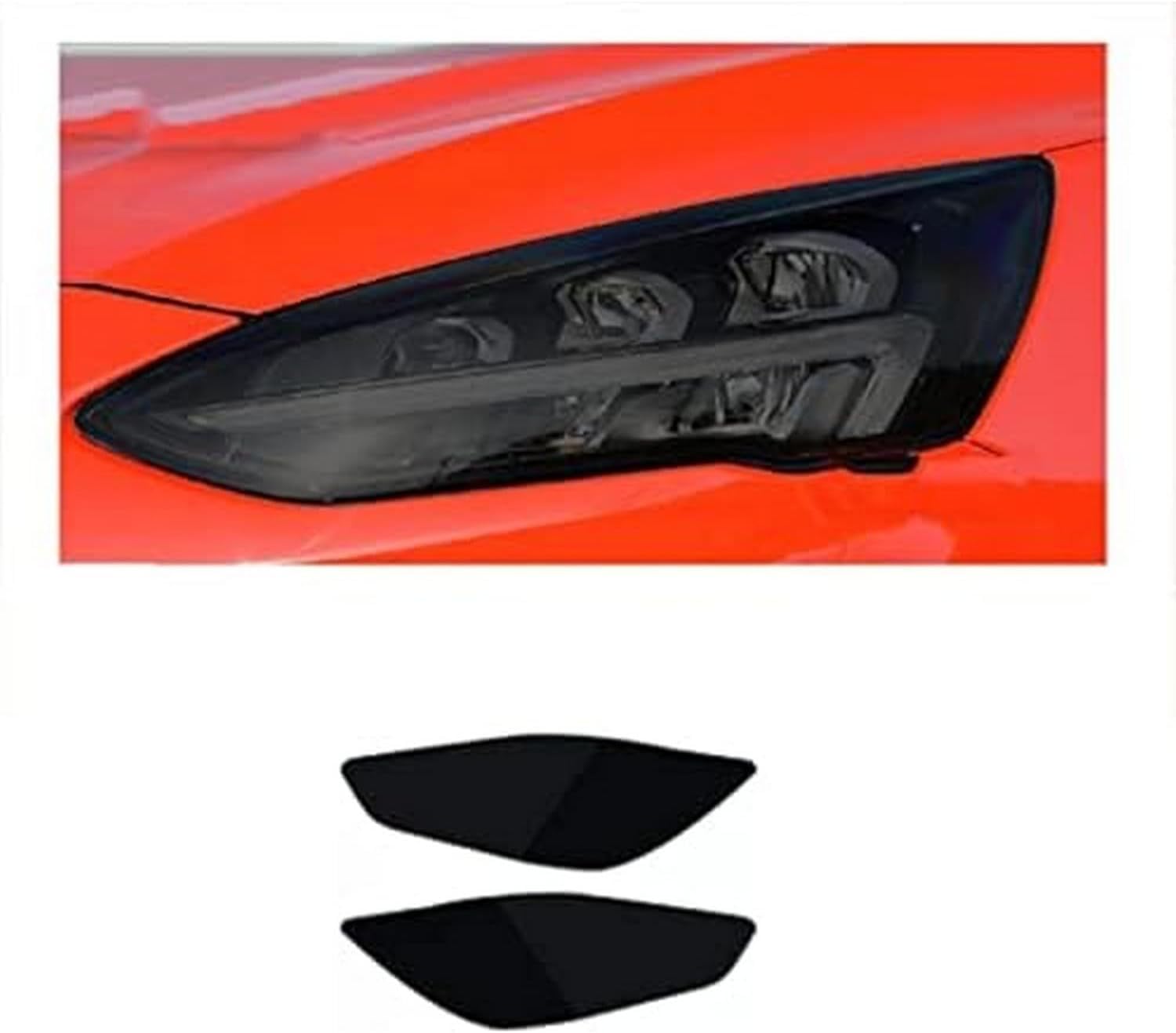 SamLng Car Front Light Film for Focus 4 MK4 2019 2020 Car Headlight Protective Film Front Light Transparent Blackened TPU Sticker Car Headlight Protective Film