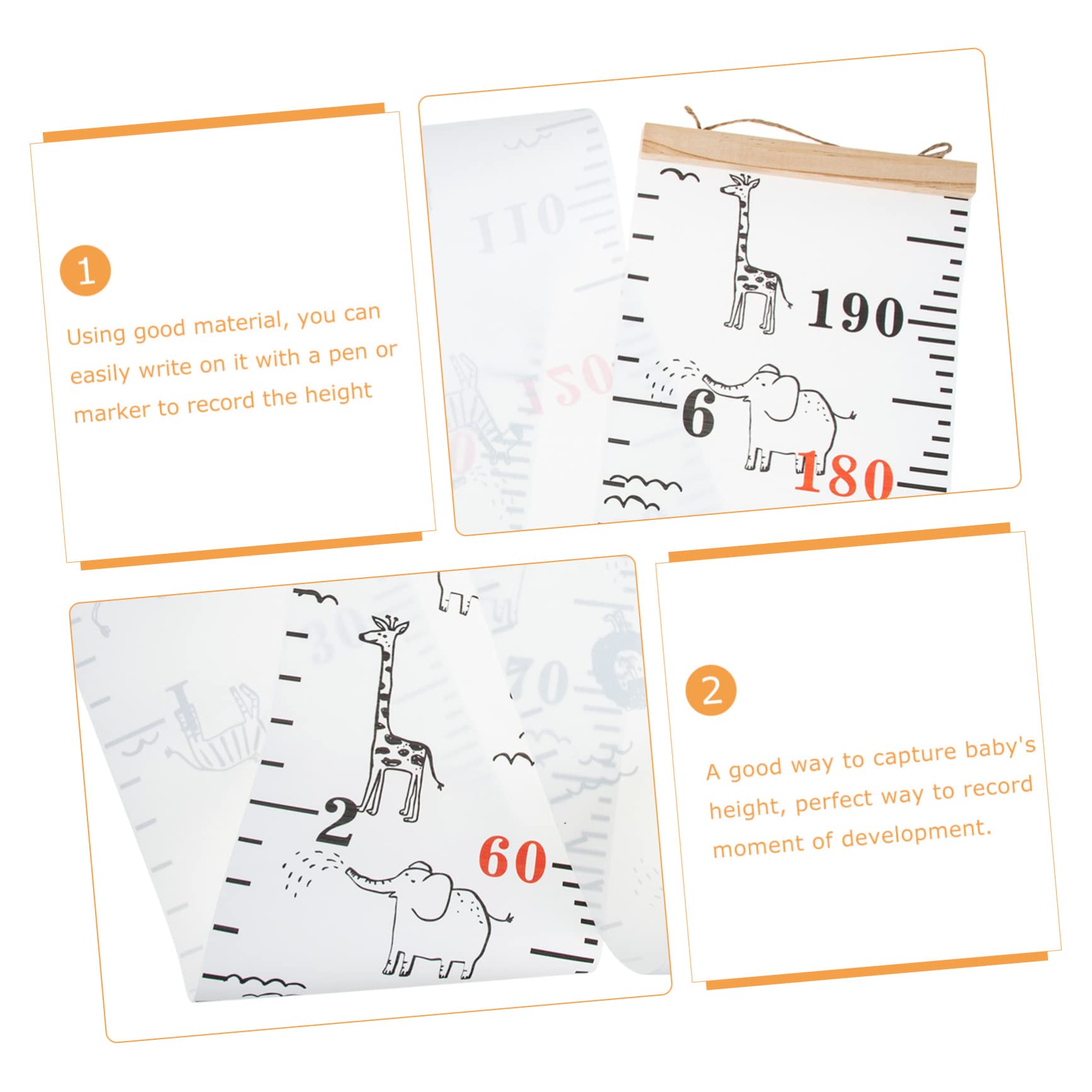 FOYTOKI Height Measurement Wall Chart for Portable Growth Chart Canvas Fun Decor for Accurate Height Tracking for Record Keeping and