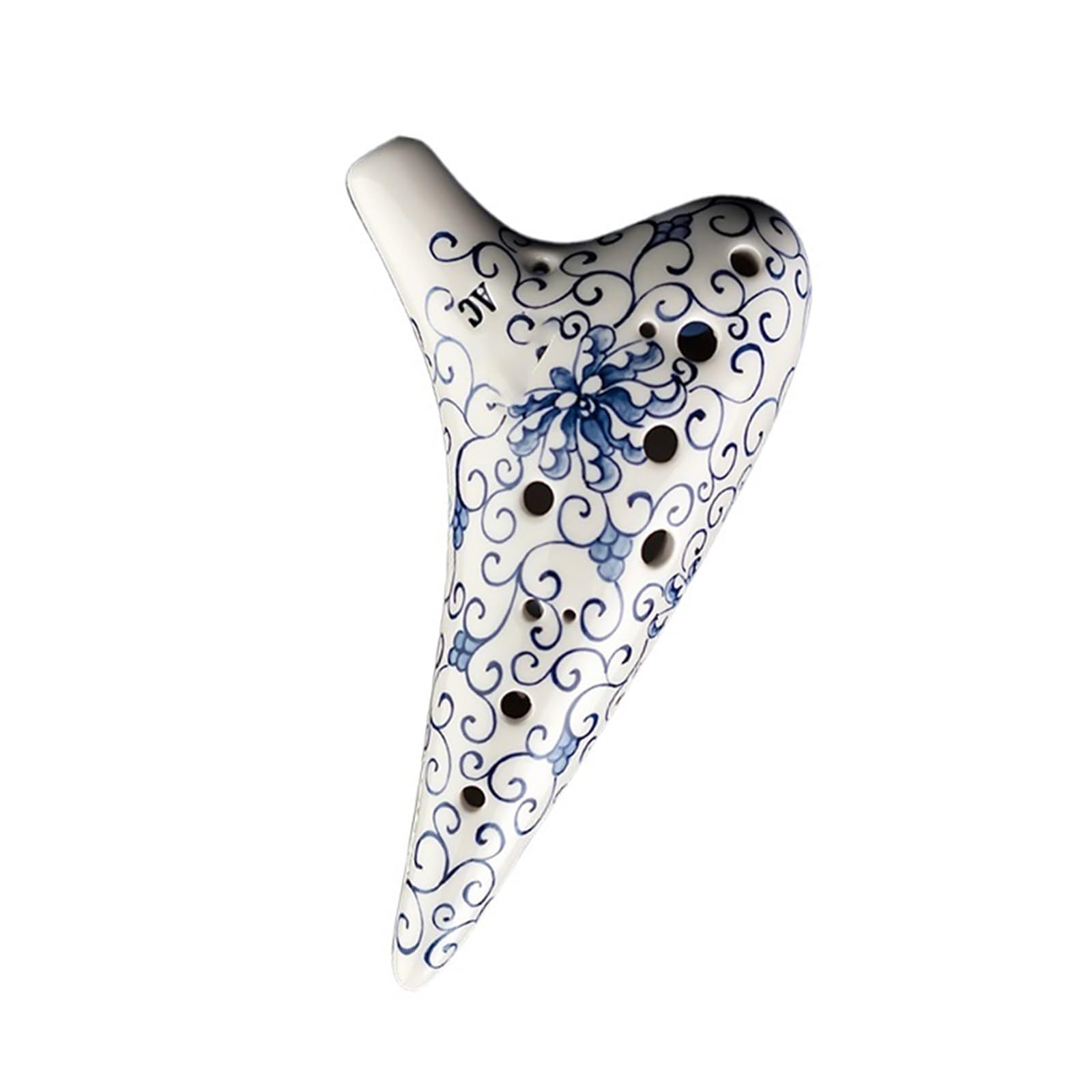 Ocarina instrumento Ocarina De 12 Agujeros Con Clave C Alto Juego De 4 Piezas Para Principiantes(12-hole white seven-piece set)