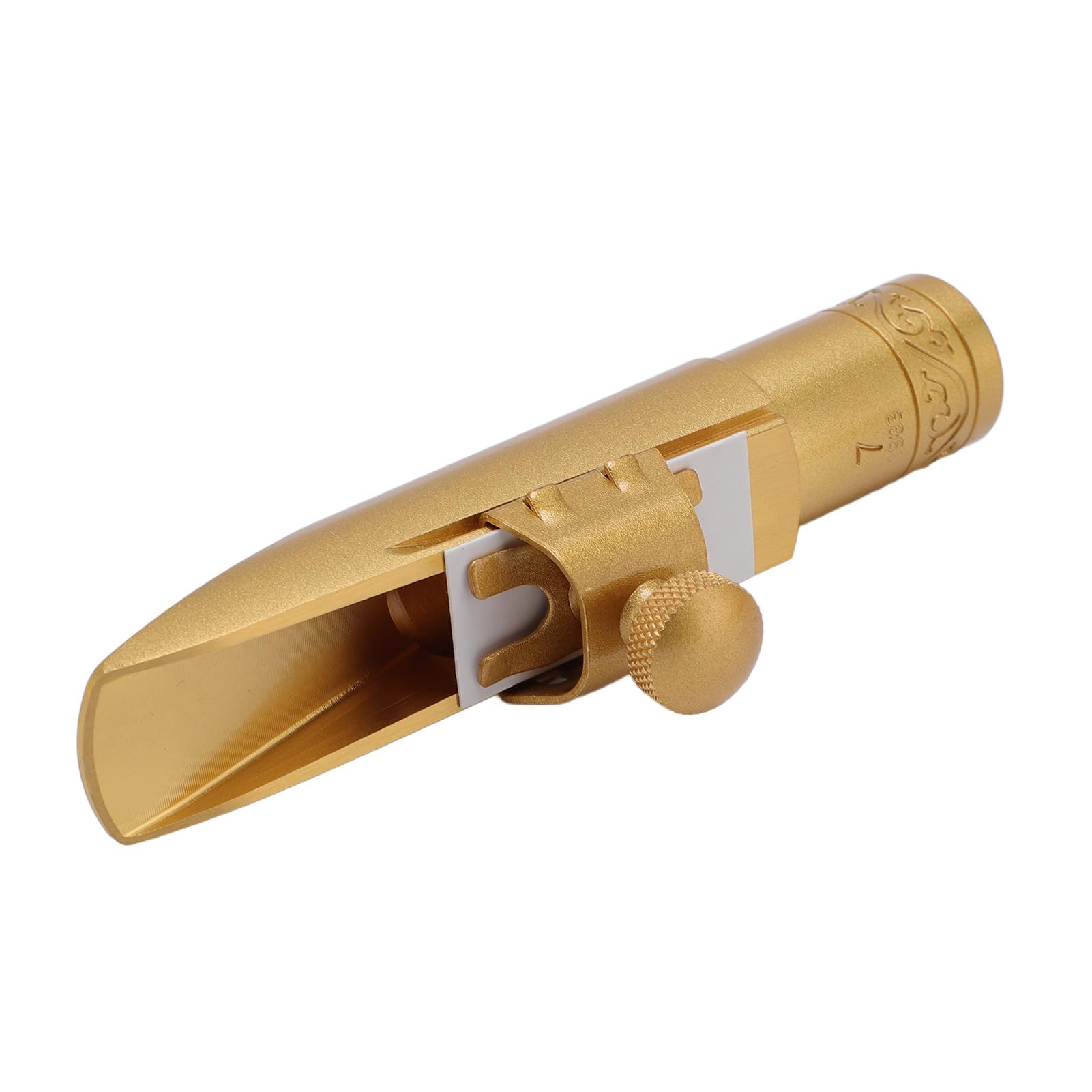 Sassofono Tenore in Ottone Bb Bocchino, Bocchino per Sassofono Tenore Placcato Oro Satinato Misura 7, per Musicisti con Tono Ricco e Volume Potente