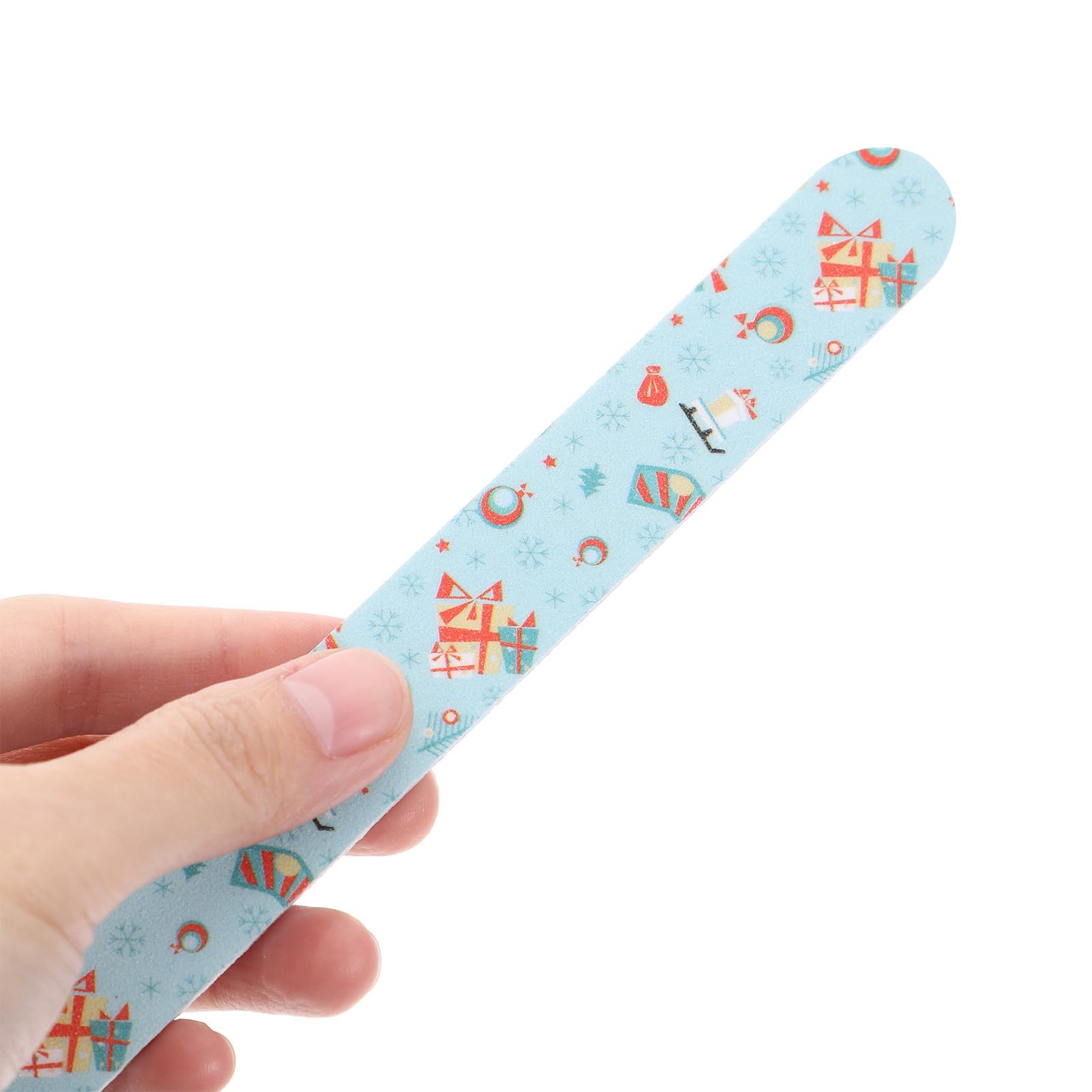12 Piezas Limas de Uñas Navideñas Diseño Temático, Tabla de Esmeril para Pulir y Remover Pegamento, Adecuado para Uso en Casa y Uñas Naturales o Postizas Varios estilos