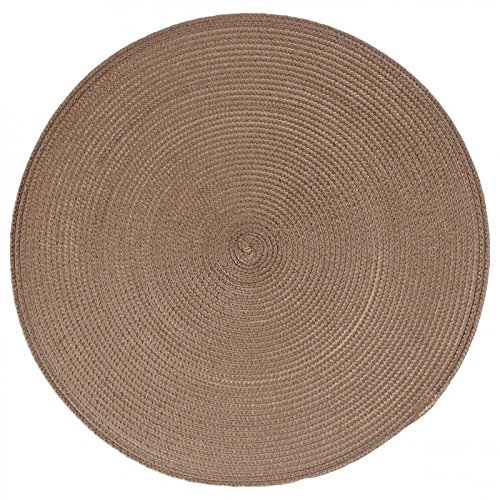 Secret de Gourmet - Set de Table Rond Tressé 38cm Taupe
