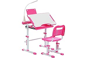 Height Adjustable Mount It Kids Desk and Chair Set