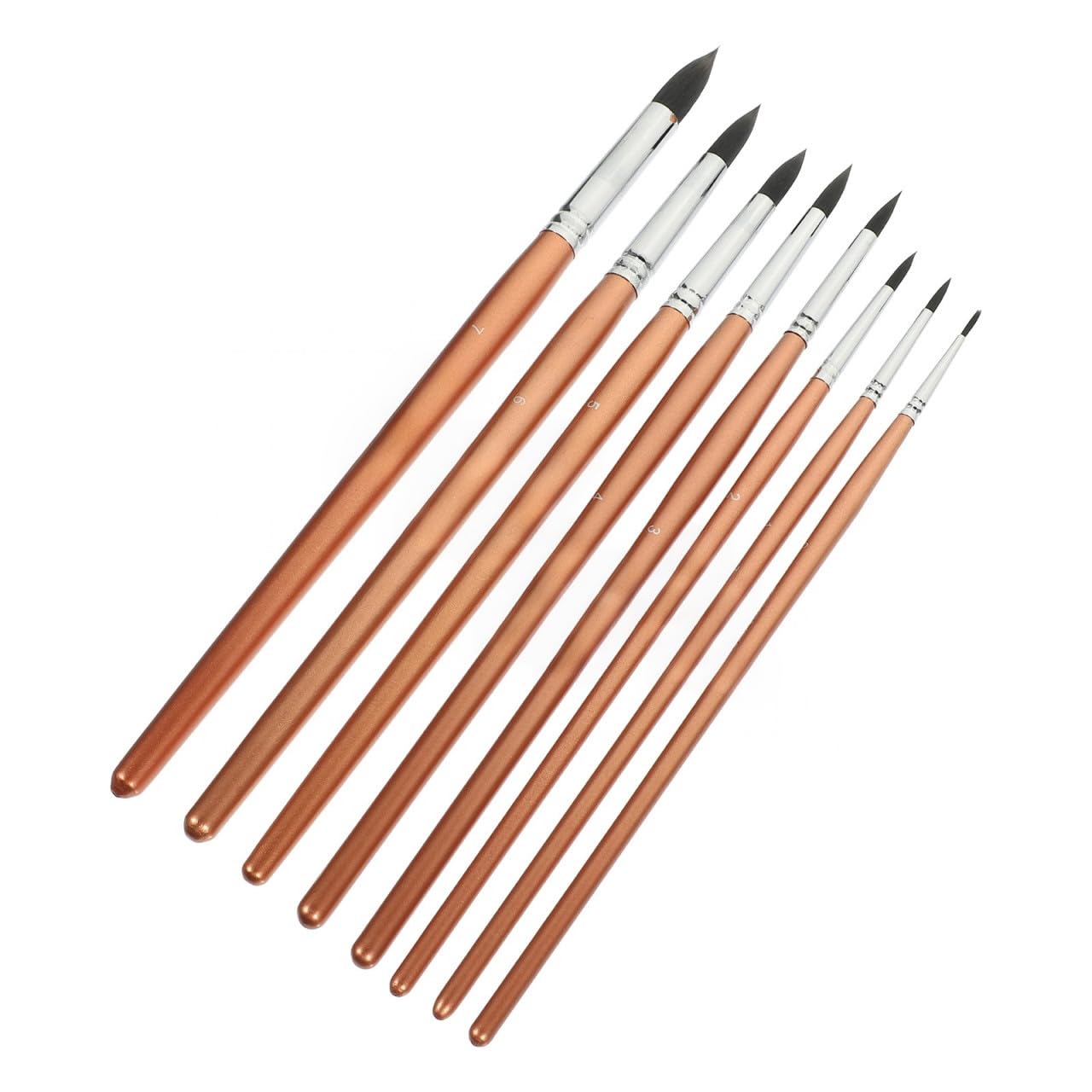 Cabilock 8 Piezas Pinceles Profesionales para Pintura Artística Mezcla de Pelo Animal Resistente Adecuados para Acuarela Óleo y Acrílico Portátiles y Fáciles de Limpiar para Escuela y Uso