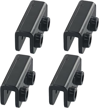 4Pcs Gazebo Canopy Replacement Parts,Tent Gazebo Connector Replacement Set, 2-Way Pop-up Rectangular Bracket, Black4Pcs