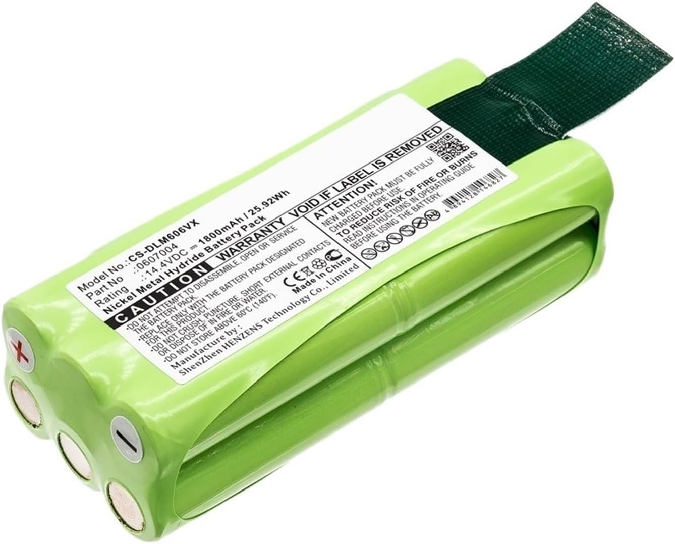 Robot Vacuum Cleaner 14.4V 1800mAh Battery 0607004，Compatible for Dirt Devil Libero M606 M607 M612，High-Capacity Rechargeable Battery