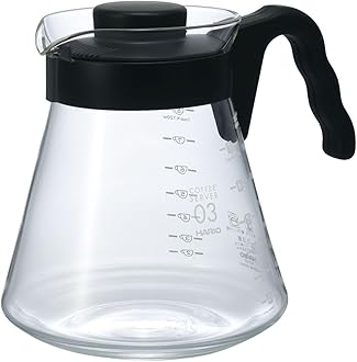 HARIO (ハリオ) V60 Coffee Server, Practical Capacity 1000ml, Black, Made in Japan, VCS-03B