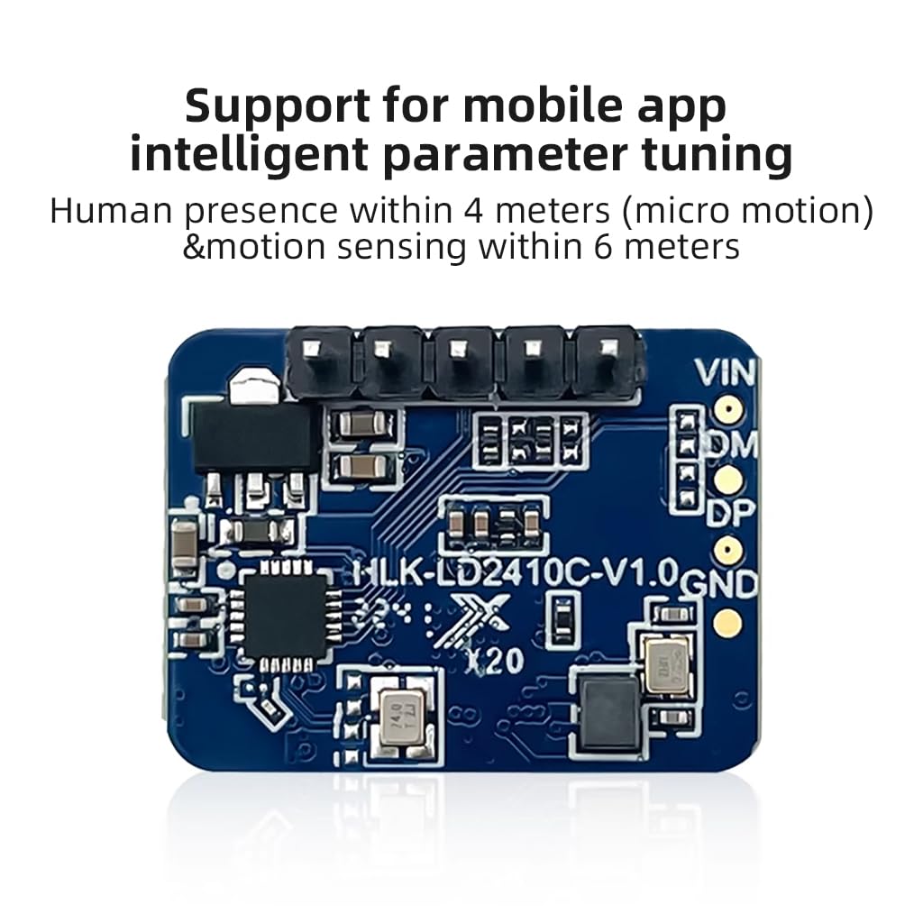 2410C 24G Sensor de presencia humana Ra·DAR Módulo FMCW Modulación Compatible con la aplicación Blue-Tooth (módulo de 10 piezas)