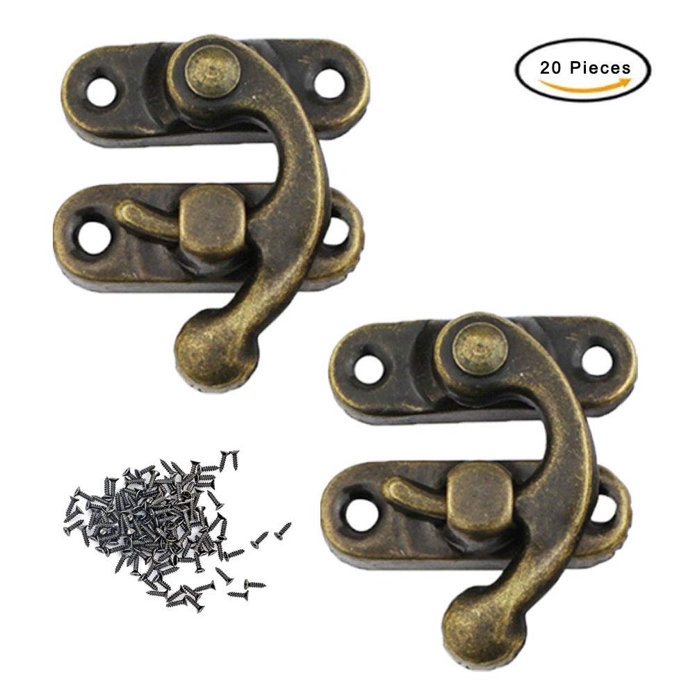 Antico Hasp di Bronzo, 20 Pezzi, per Scatola di Gioielli in Legno Decorativa