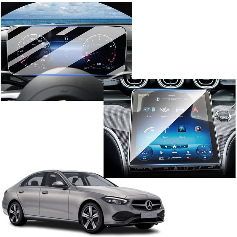 A.K.S.G. 9H Unbreakable Screen Guard Compatible With Mercedes C Class Cluster & Infotainment Combo 10.1 Inch [2022-Running] Infotainment Touch Screen system - Clear (B0C6YD2HLX) Amazon Price History, Amazon Price Tracker