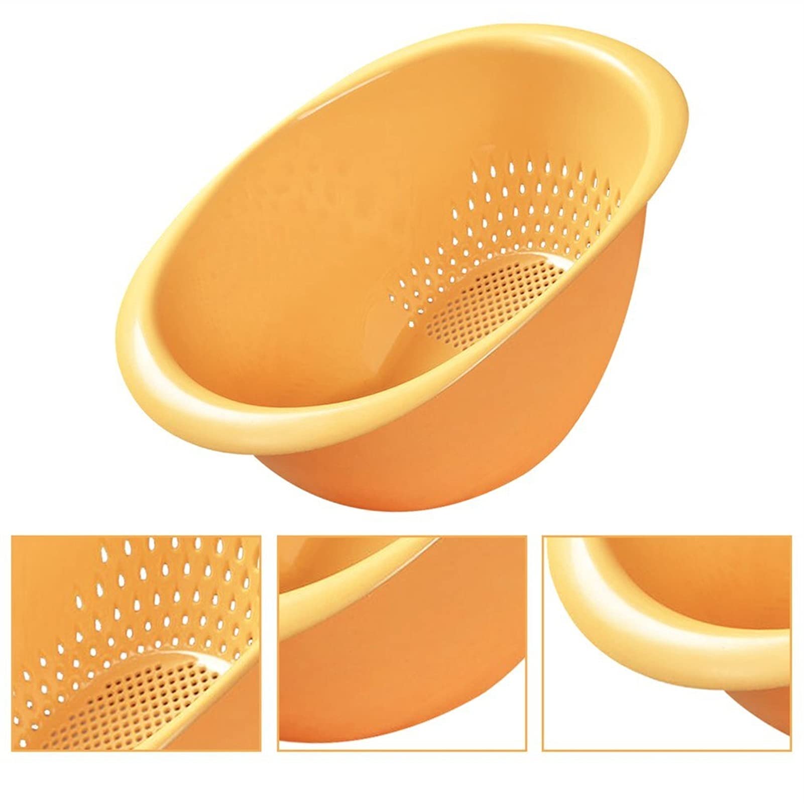 Colador de Cocina Cesta de desagüe huecas Cesta de frutas de verduras Colador de arroz portátil Lavadora Sieve Cesta Herramientas de almacenamiento Homehold Cocina Colador de Lavado de Alimentos