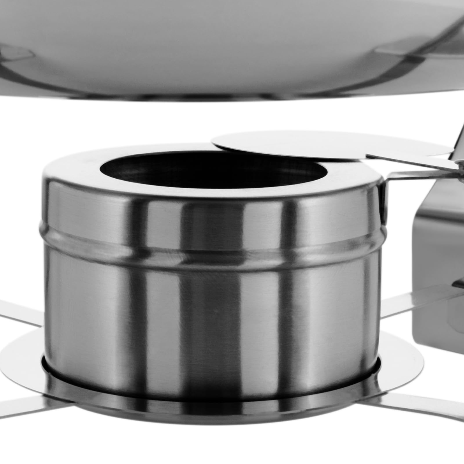 Set di scaldavivande da buffet, in acciaio inox, rotondo, con coperchio appeso, 4,76 QT, scaldavivande autoportanti per sala da pranzo e catering