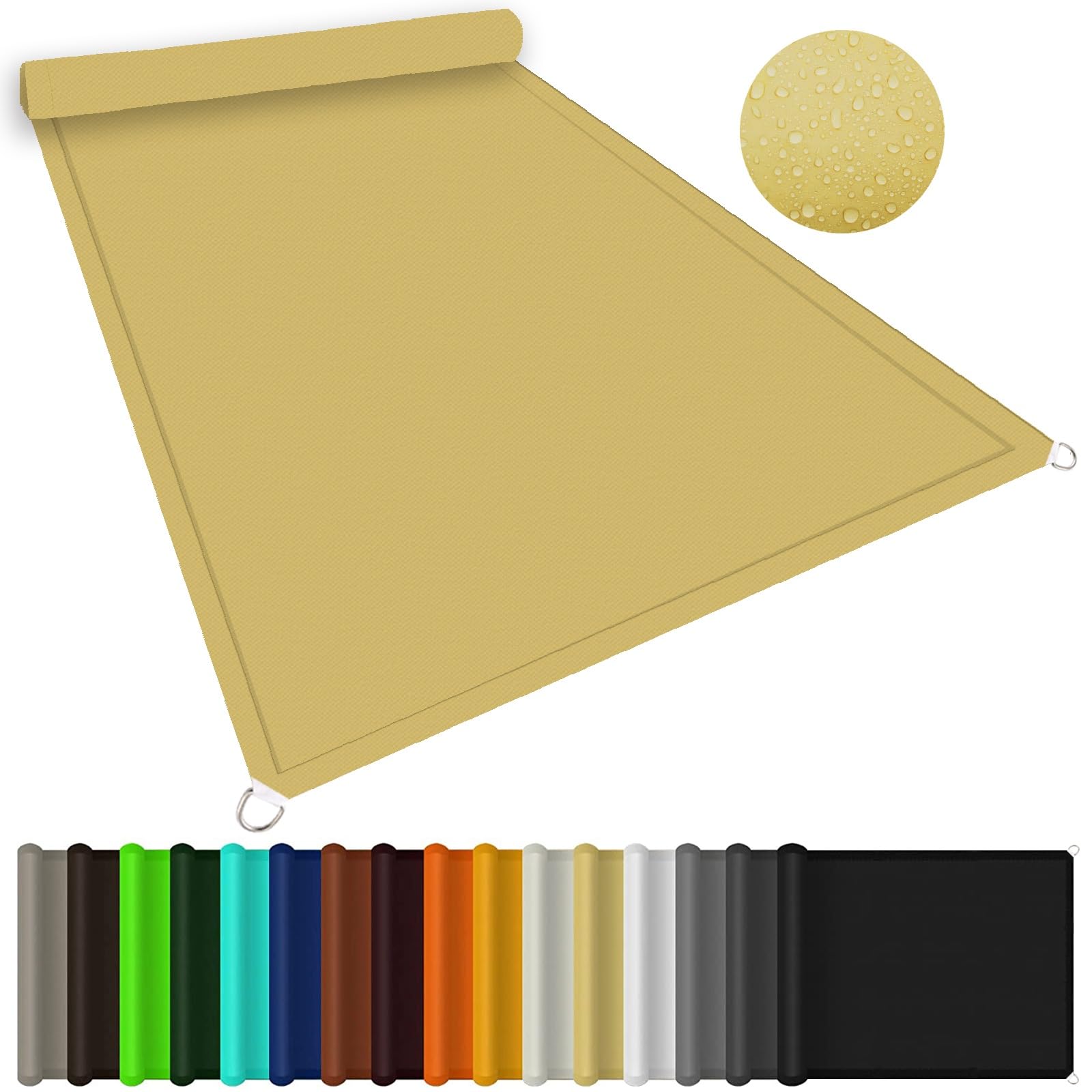 Voile d'ombrage 4x6 anti-UV imperméable pour terrasse