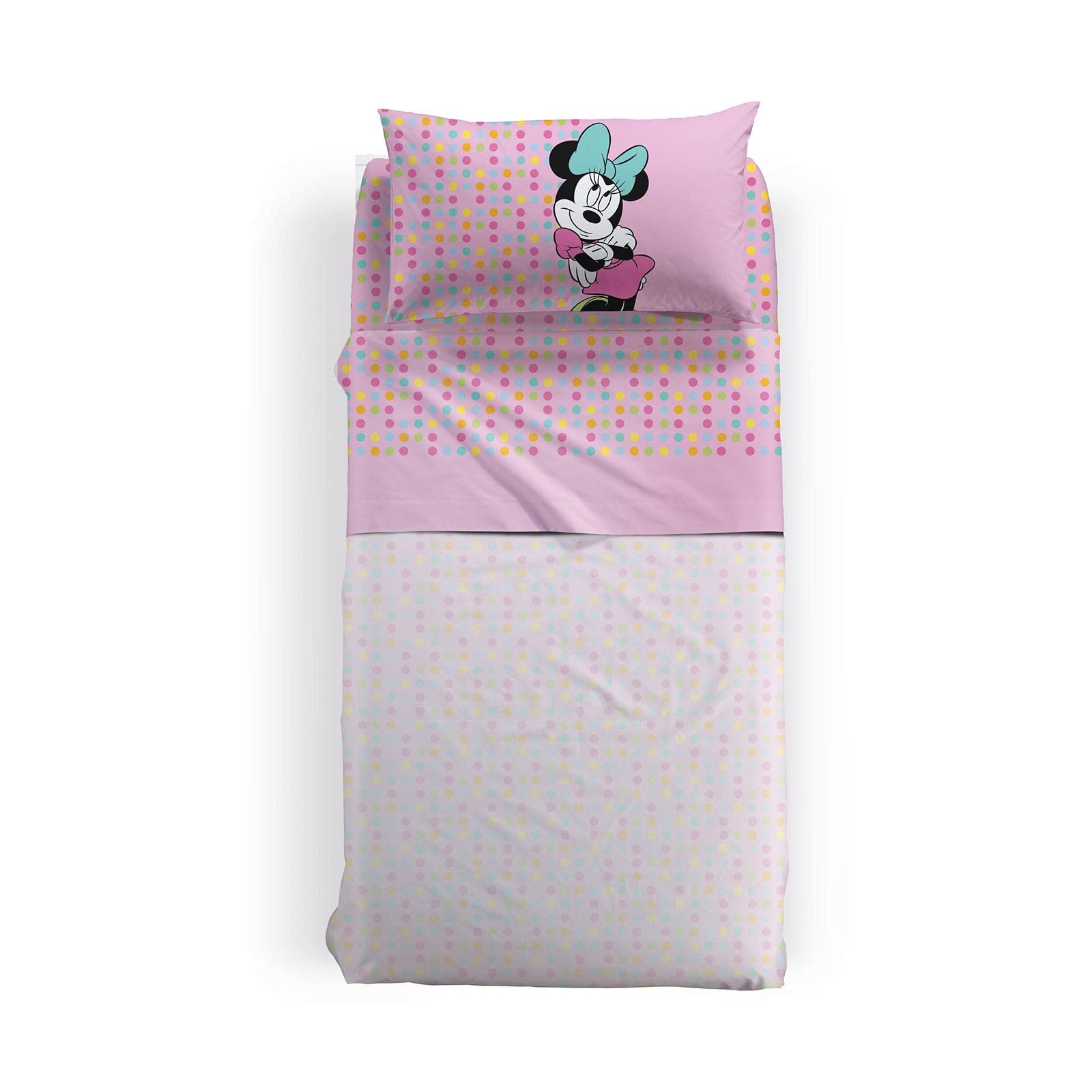 Caleffi Lenzuola Minnie Gaia Singolo Unica in Cotone - 81782
