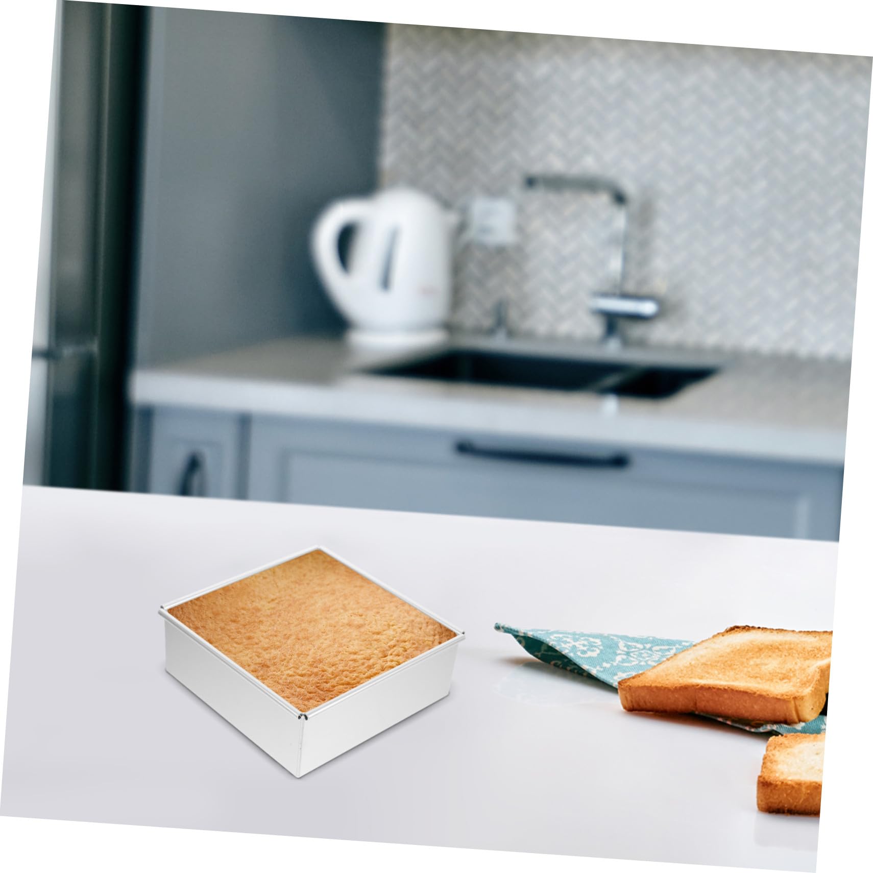 2 pièces Moules à Pâtisserie Carrés Aluminium avec Fond Amovible Moules à Gâteau Antiadhésifs pour Chiffon Tiramisu et Mousse Accessoires de Cuisson Polyvalents pour Maison et