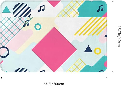 Miniatura 3 de Retro Musical Notes. Geometric Shapes Outdoor Doormats, Indoor and Outdoor Entrance Rugs