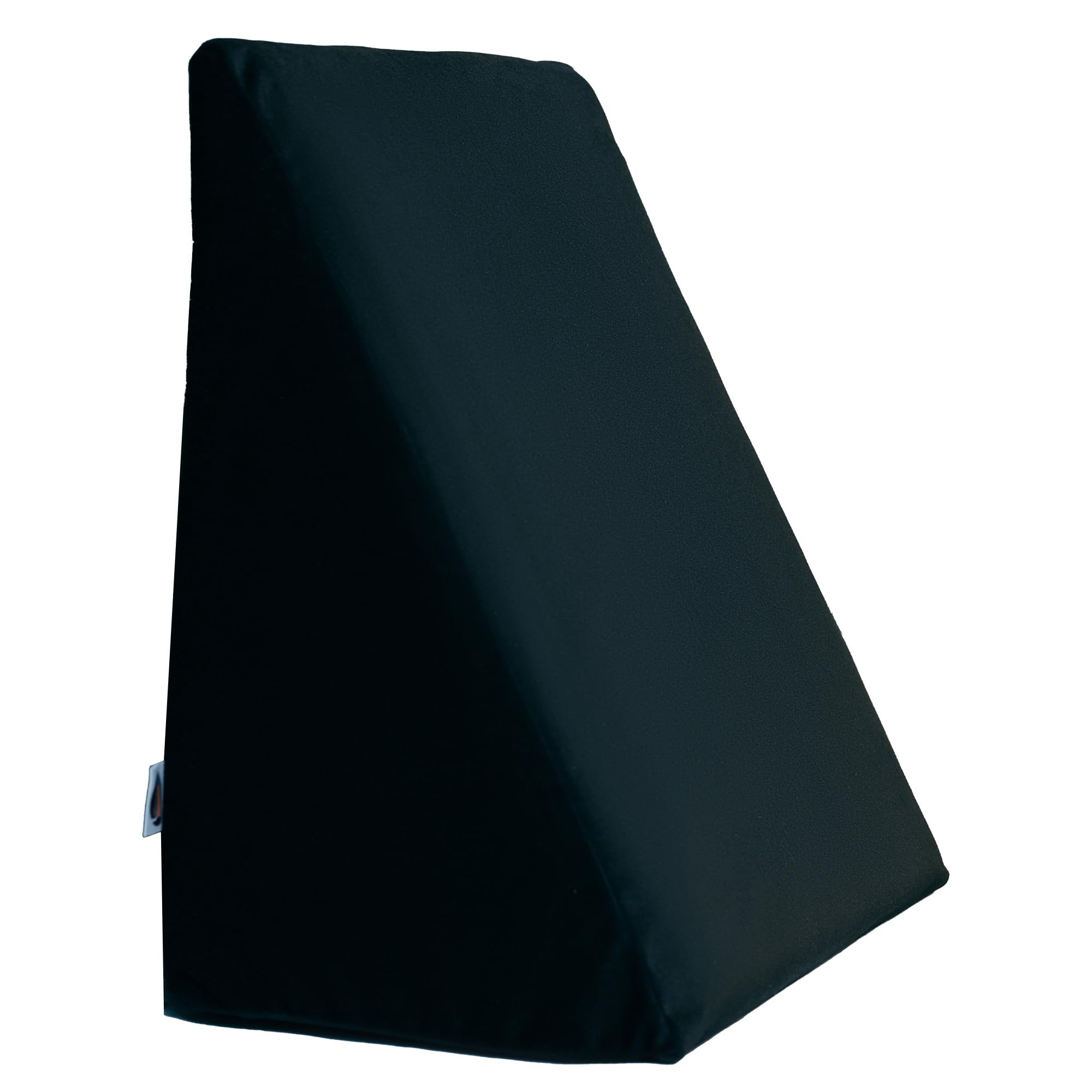 Orthopedic Wedge Pillow for Sleeping, Reading & Acid Reflux Relief | Premium Memory Foam Bed Cushion | Ideal for Back Support, Leg Elevation | 18 x 18 x 10 Inch | Black Velvet