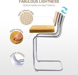 26‘’ Rattan counter stools, yellow