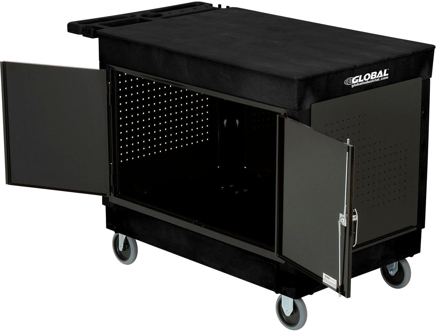 Global Industrial Global Industria Flat-Top Utility Cart, 500 lb. Capacity, 44"L x 25-1/2"W x 32-1/2"H