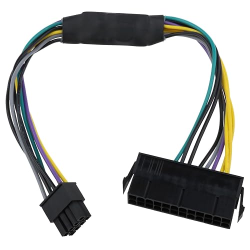 Dookoe XZW 1PCS 24-Pin to 8-Pin 18AWG ATX PSU Adapter Cable