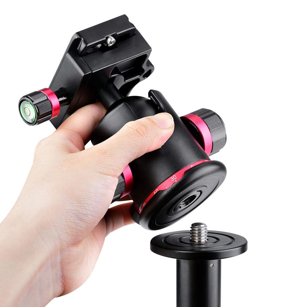 NEEWER BASICS Treppiede Viaggio Fotocamera, Supporto Leggero e Portatile per DSLR con Testa a Sfera, Piastra a Sgancio Rapido Tipo Arca, Supporto per Cellulare Compatibile con iPhone, Max 5kg, TP12