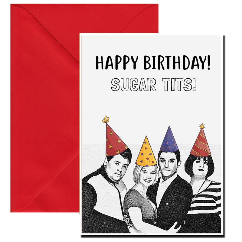 Gavin and Stacey Sugar Tits Funny Birthday Card – Iconic TV Show Quote – A4 Extra Large Card with Envelope