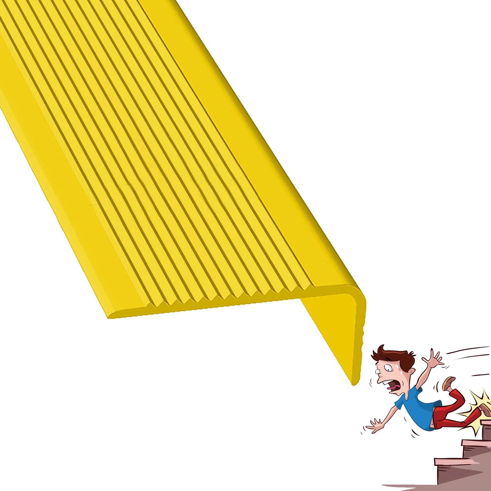 Nez d'escalier antidérapant PVC noir 3 x 7 cm pour cave et salon