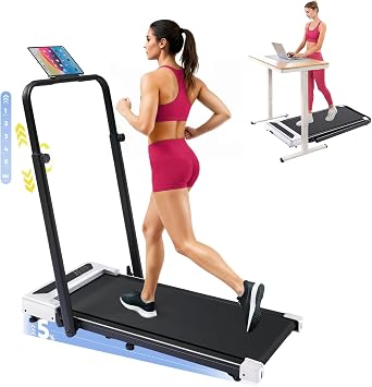 GTRACING Walking Pad with Incline & Height-Adjustable Handlebar, 5-in-1 Foldable Treadmill for Home & Office, Portable Under Desk Treadmill 350LB with Remote Control LED Display