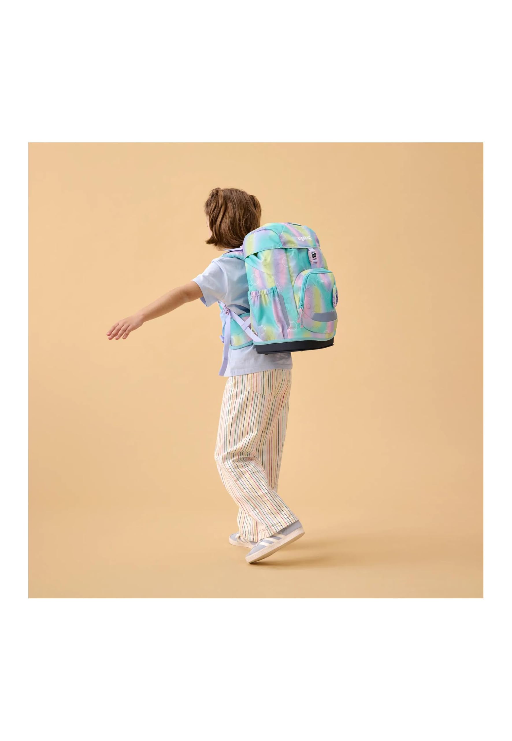 ergobag flex Set zaino per la scuola ergonomico, leggero, 23 litri, per bambine e bambini Magic BubbleBear - Mint