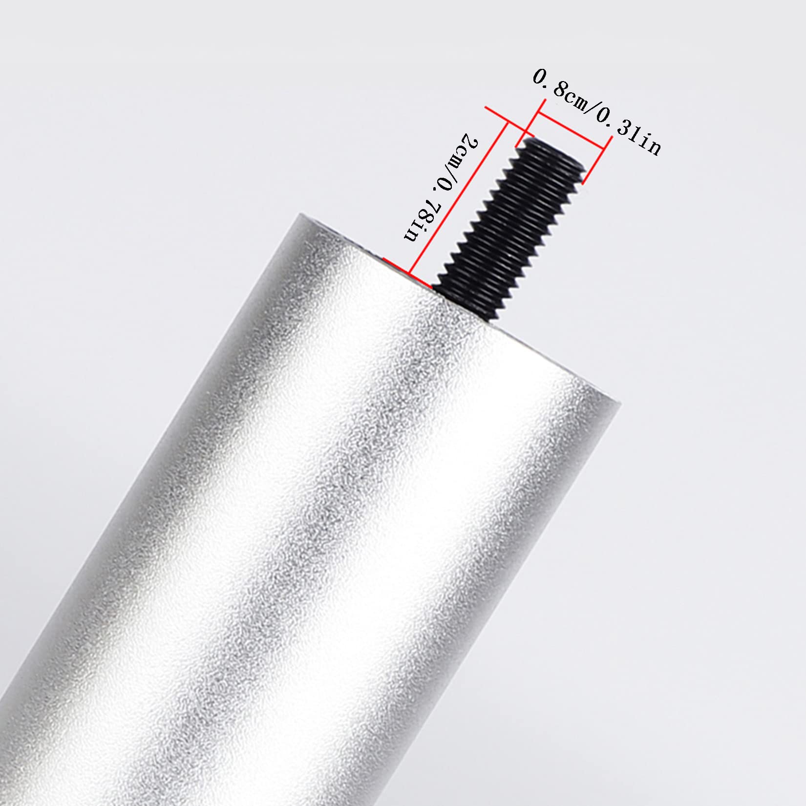 4 patas ajustables de aluminio plateado para gabinete, 10 cm de altura, personalizables, 0,8 cm, ideal para soporte de baño y muebles, patas versátiles para mesas y armarios