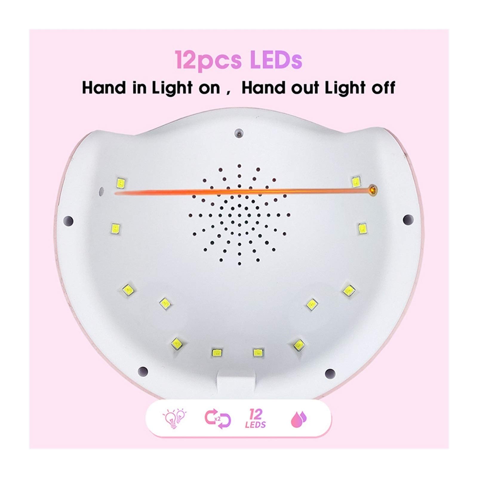 Lampade per Unghie, Asciuga Unghie for Smalto Gel Lampada polimerizzante da 36 W con sensore 3 Timer