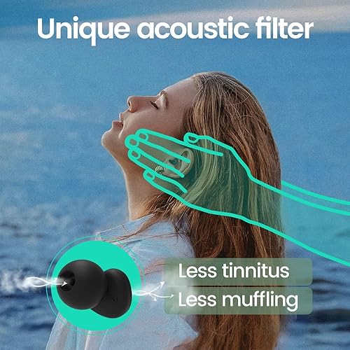 Miniatura 3 de Eva Belle Tapones para los oídos para dormir, reutilizables de silicona suave, reducción de ruido, alta fidelidad para dormir, vuelo, trabajo,