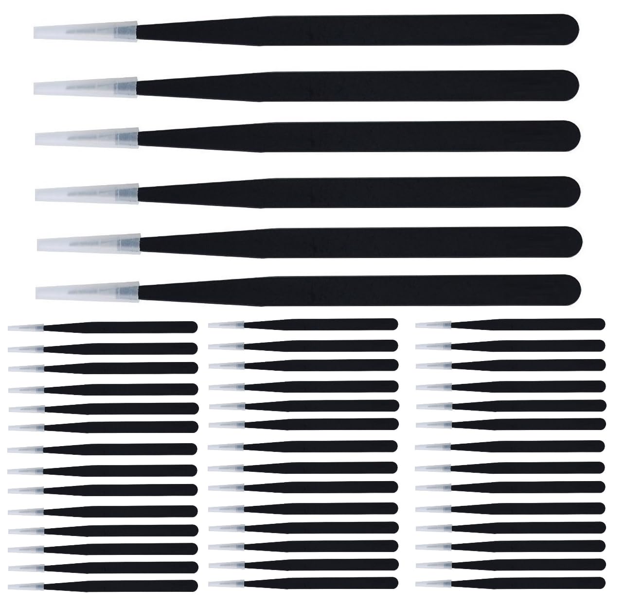 PagKis Non Magnetic Professional grade ESD Safe Straight Pointed Tweezers (Black) (Pack of 50 ESD Safe Tweezers) (B0D3JCQWWX) Amazon Price History, Amazon Price Tracker