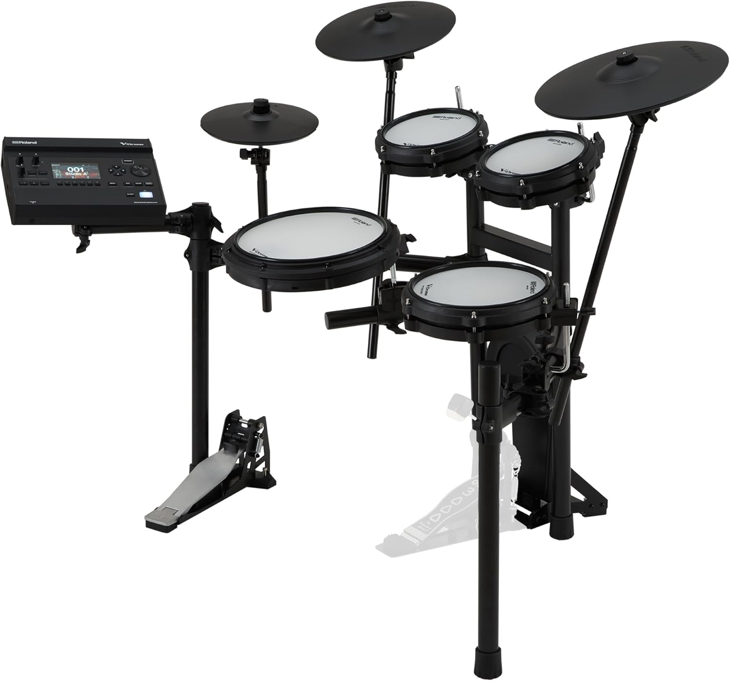 Roland TD313 V-Drums | Compact 3 Series V-Drum Kit | V31 Sound Module | Advanced Sound Technology | Upgraded Pads & Accurate Cymbal Triggering | Integrated Coach Mode | Expanded I/O Features