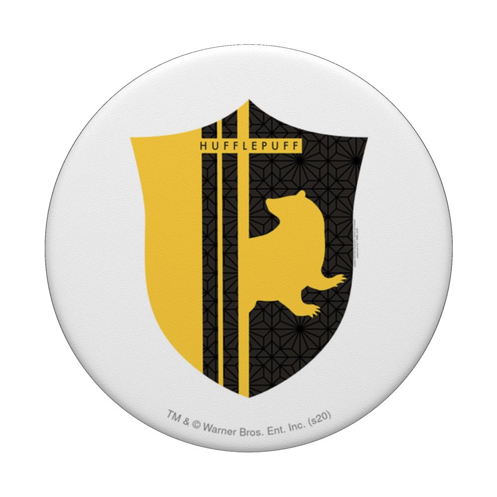 Harry Potter Hufflepuff Shield PopSockets Swappable PopGrip, Black - Image 3