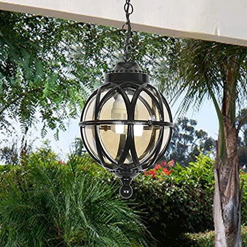 Lámpara de jardín impermeable E27 colgante para techo de patio 2