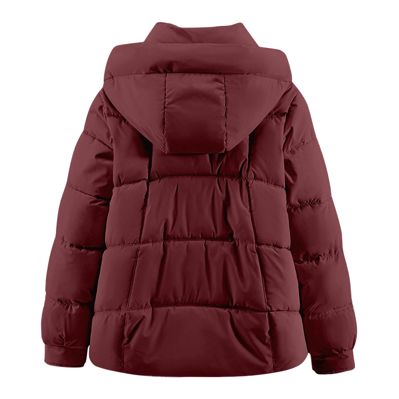 Chaqueta Mujer Abrigo Entretiempo Invierno Cazadora Plumiferos，Chaqueta Elegante Invierno Capucha Corta Acolchada Cálida Ligera Resistente Aislamiento Térmico Clima Frío Mujer