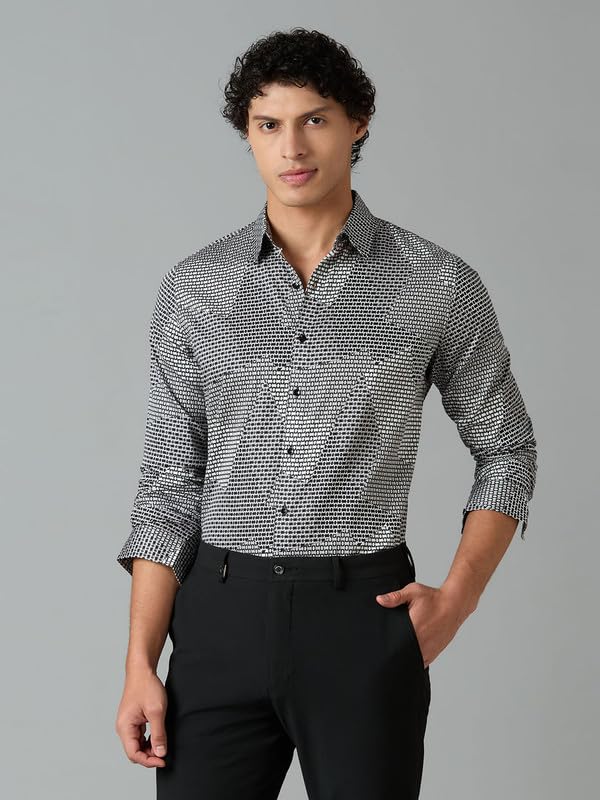 Image of MARK & ALBERT Men's Slim Fit Cotton Formal Shirt
