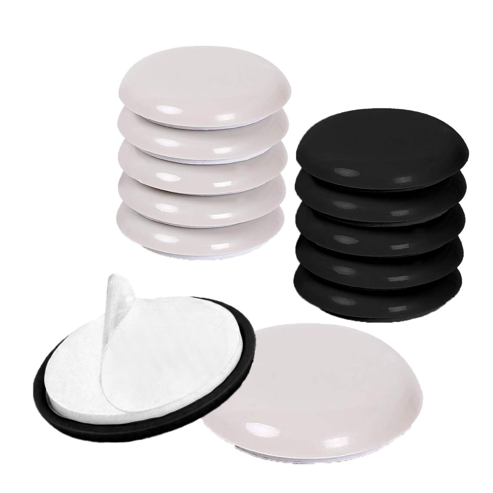 Zwwaazhf Multicolor 12Pcs Auto Adhesive Chair Leg Pad 25Mm Not Slip Floor Protectors Strong Noise Reductions Furniture Pad For Household Furniture Leg