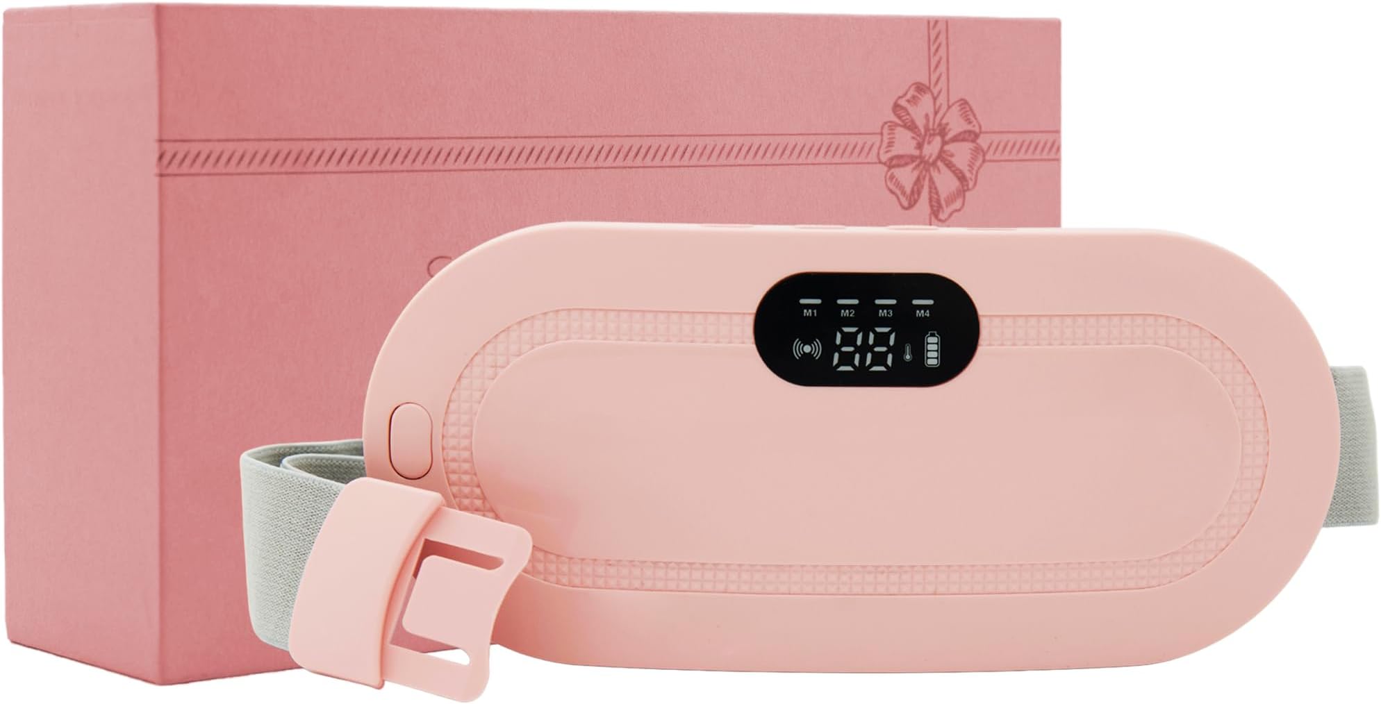 Portable Cordless Heating Pad-Menstrual Heating Pad,Warm Palace Belt For Back Pain With 3 Heat Levels&4 Massage Modes-Back Or Belly Heating Pad For Women&Girl Belly Wrap Belt