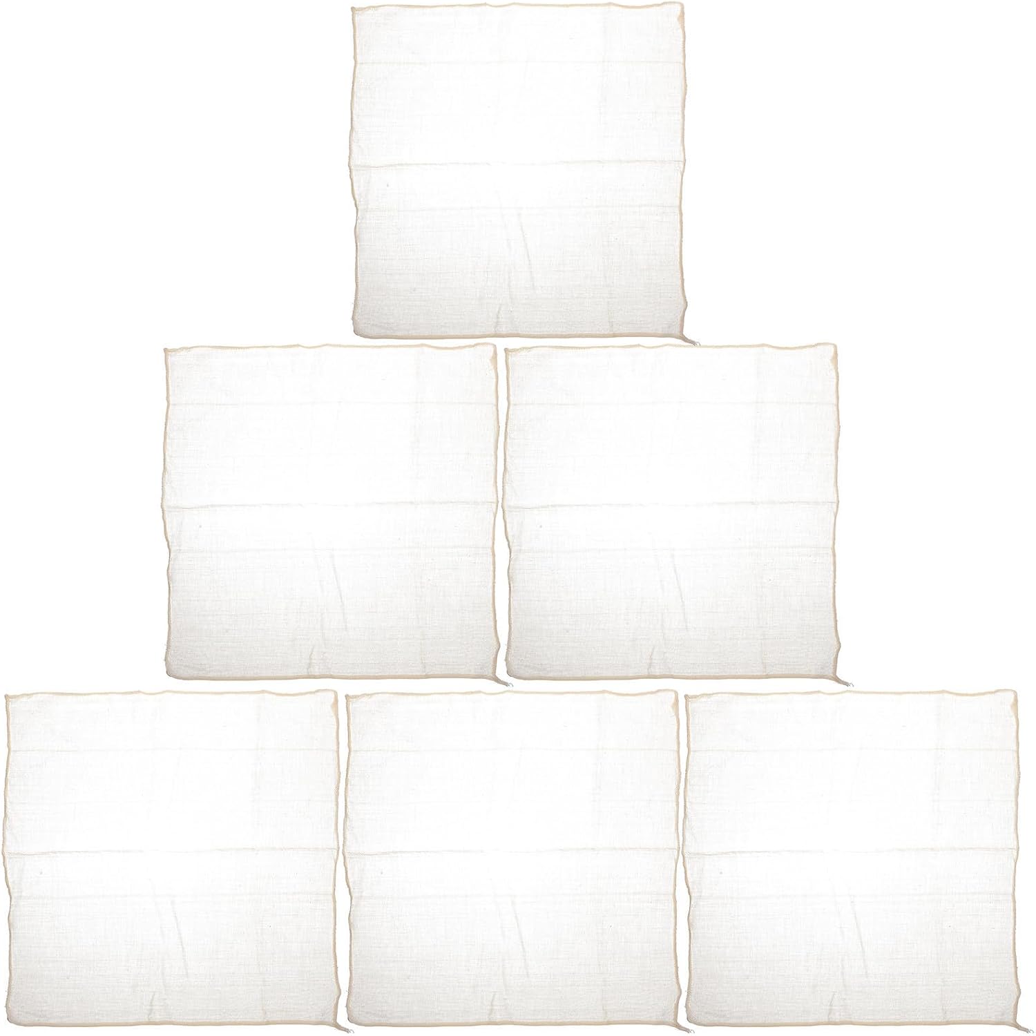 6pcs Cotton Cheesecloth for Tofu Straining and Food Filtering